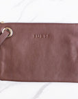 Blair Leather Hook Clutch Leather Accessories FurlsCrochet Brown