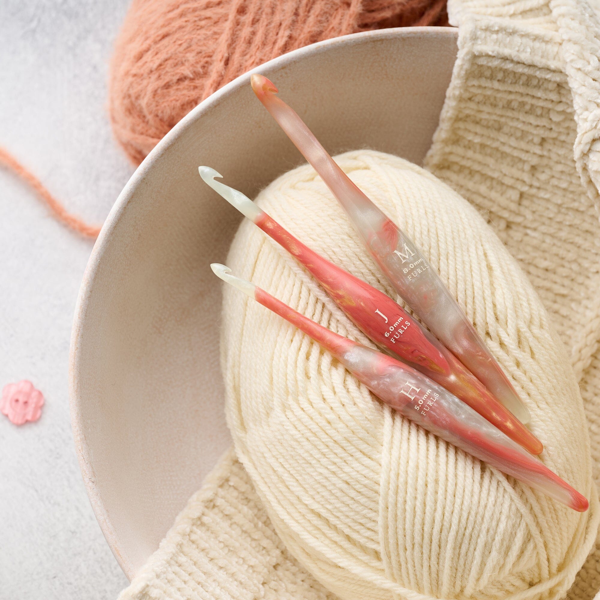 Coral Tide Streamline® Resin Crochet Hooks Streamline Resin FurlsCrochet 