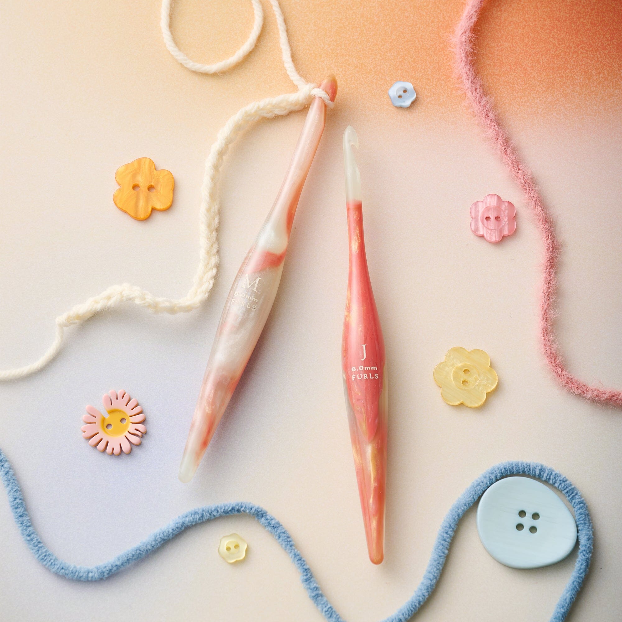 Coral Tide Streamline® Resin Crochet Hooks Streamline Resin FurlsCrochet 