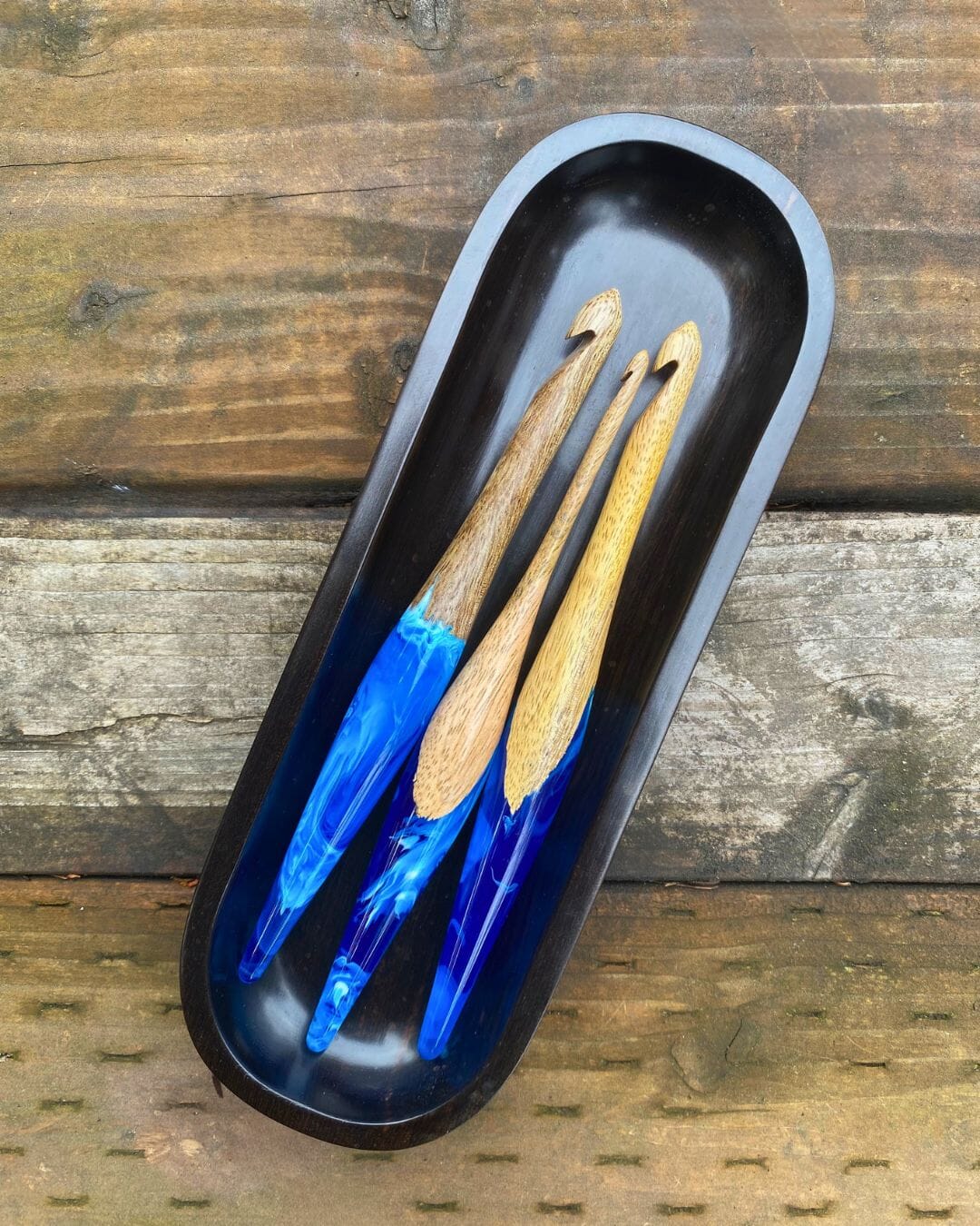 Streamline® Fusion Crochet Hook in Mango + Blue Crochet Hooks FurlsCrochet 